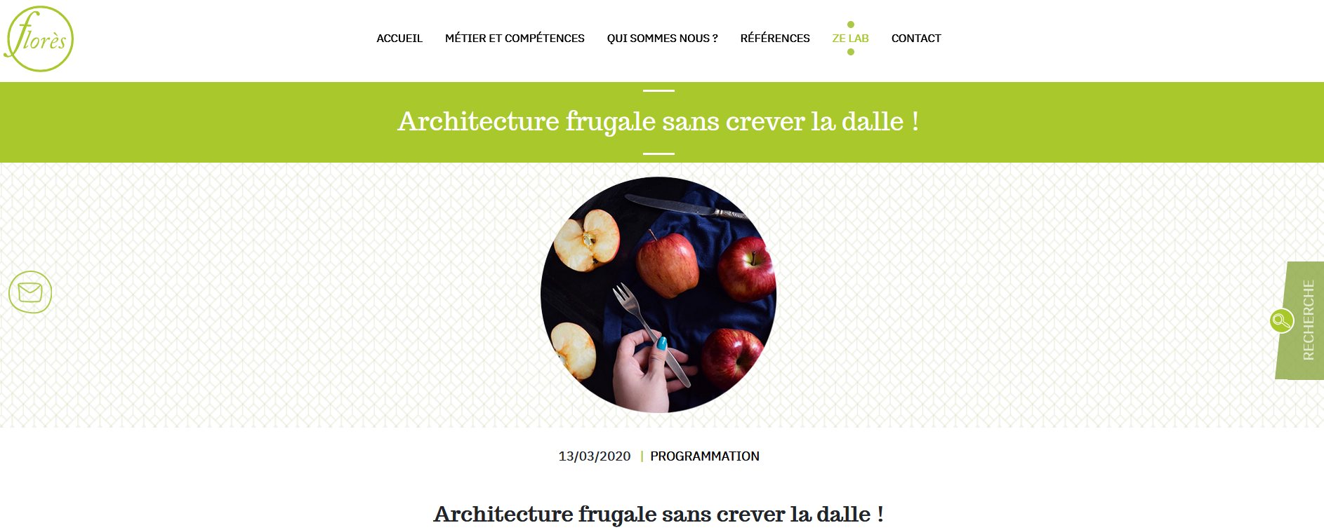 Illustration page de garde article Florès