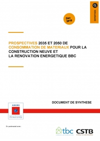 Prospectives 2035 et 2050 de consommation de matériaux pour la construction neuve et la rénovation énergétique BBC