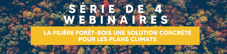 SERIE DE 4 WEBINAIRES : La filière forêt-bois une solution concrète pour les plans climats