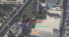 Figure 4 - Plan d’installation de Chantier avec mention de la zone de stockage réemploi
